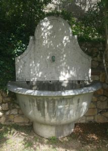 Large fountain in Biancone marble